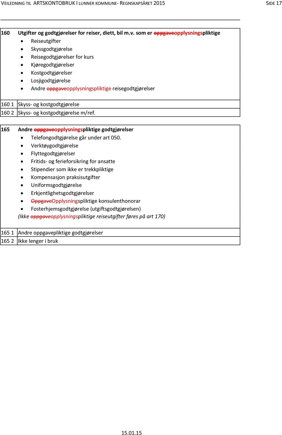 reisegodtgjørelser 160 1 Skyss- og kostgodtgjørelse 160 2 Skyss- og kostgodtgjørelse m/ref. 165 Andre oppgaveopplysningspliktige godtgjørelser Telefongodtgjørelse går under art 050.