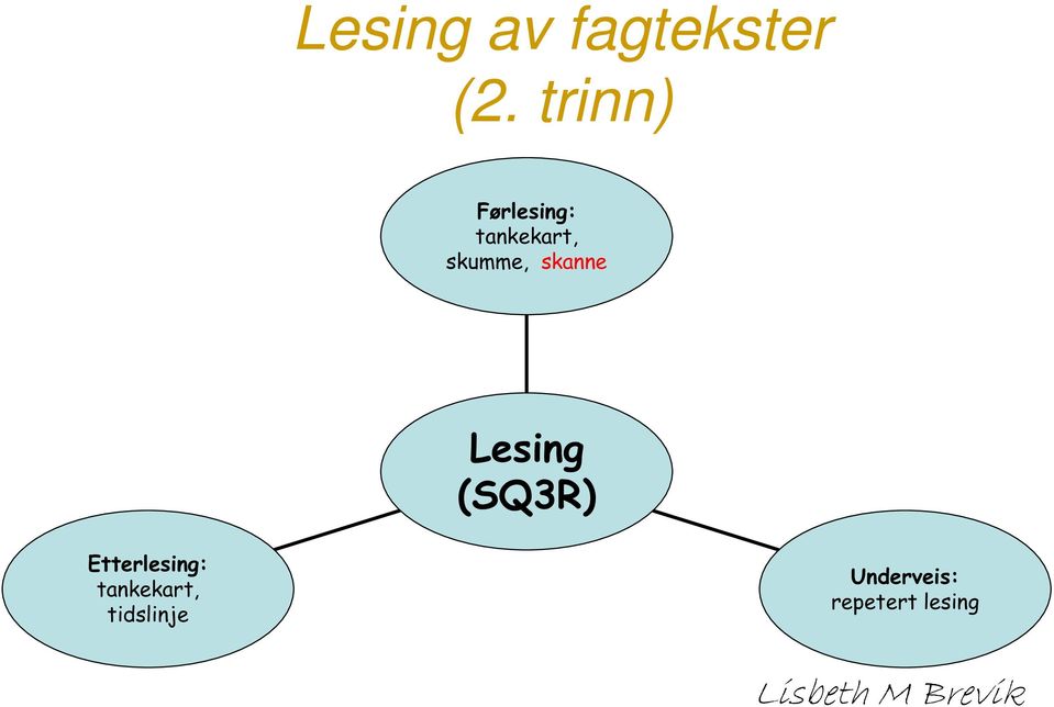 Lesing (SQ3R) Etterlesing: