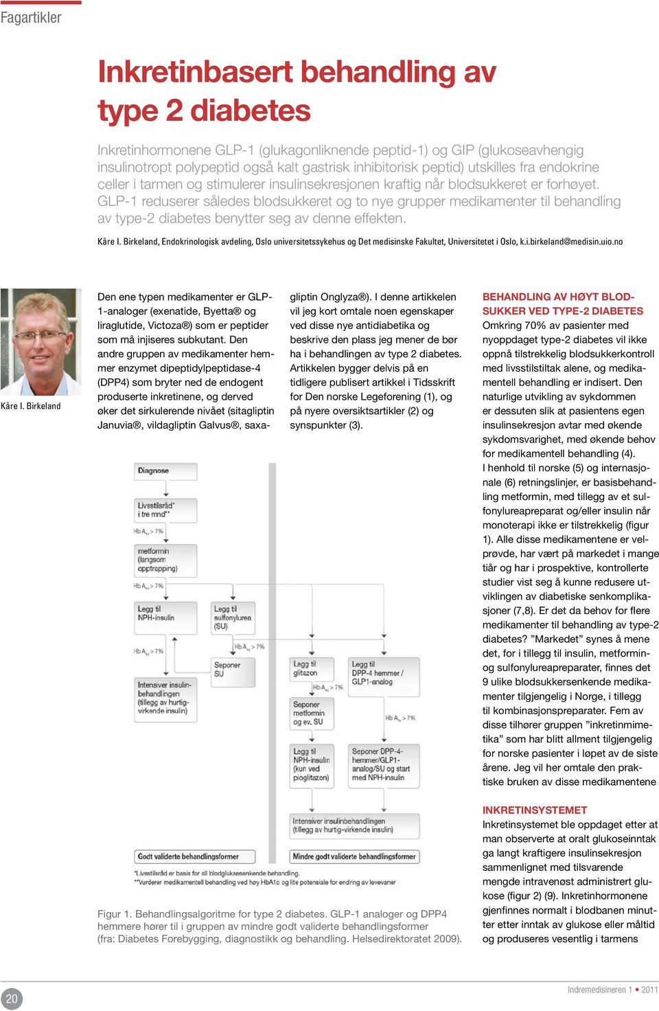 GLP-1 reduserer således blodsukkeret og to nye grupper medikamenter til behandling av type-2 diabetes benytter seg av denne effekten. Kåre I.