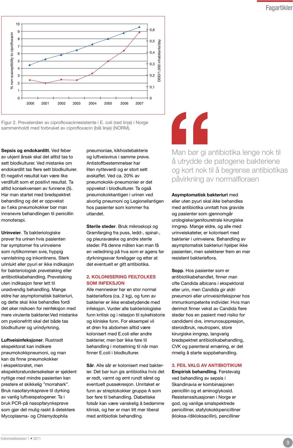 Ved feber av ukjent årsak skal det alltid tas to sett blodkulturer. Ved mistanke om endokarditt tas flere sett blodkulturer. Et negativt resultat kan være like verdifullt som et positivt resultat.