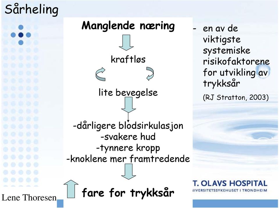 (RJ Stratton, 2003) -dårligere blodsirkulasjon -svakere hud