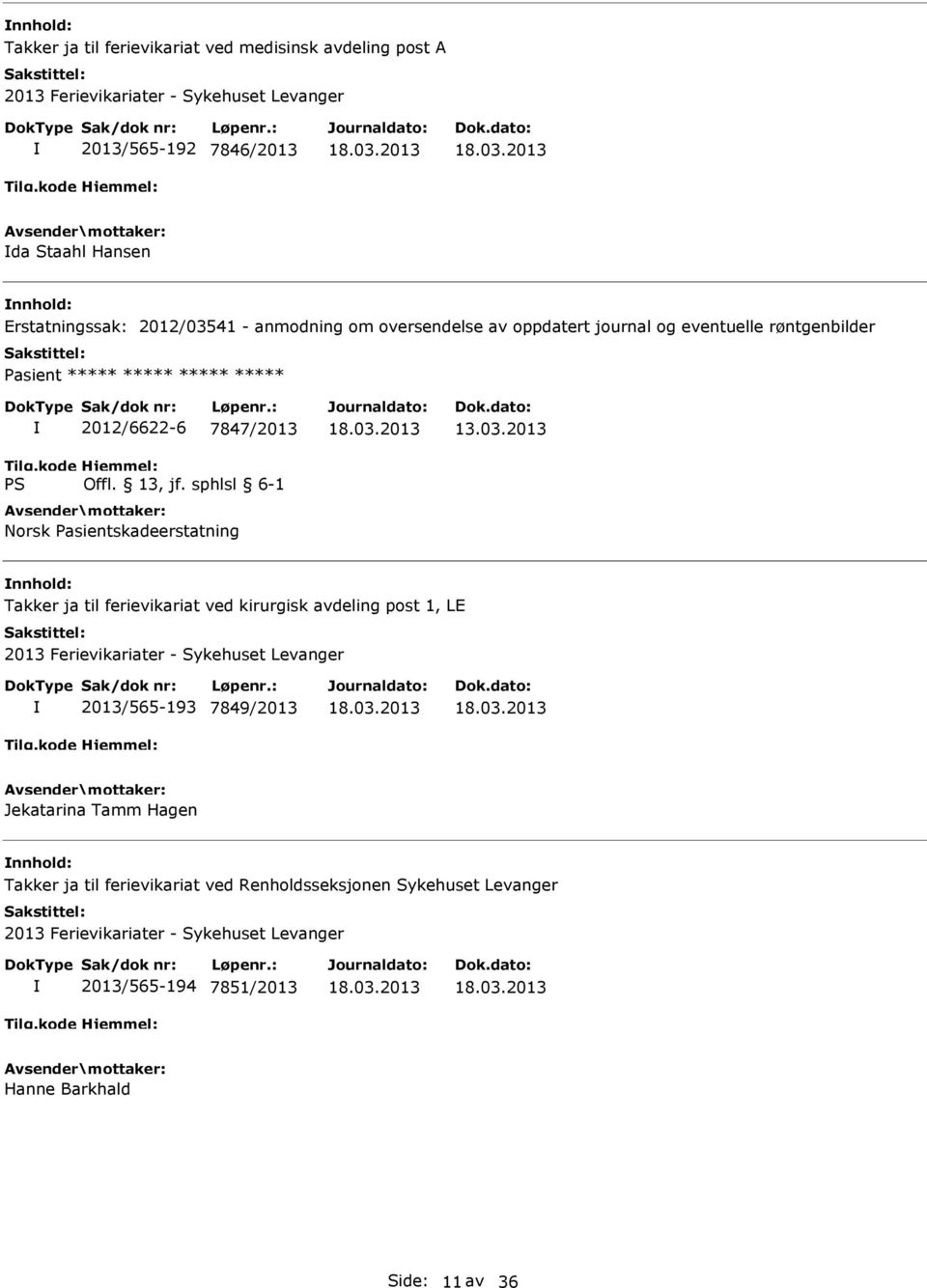 Pasientskadeerstatning 13.03.