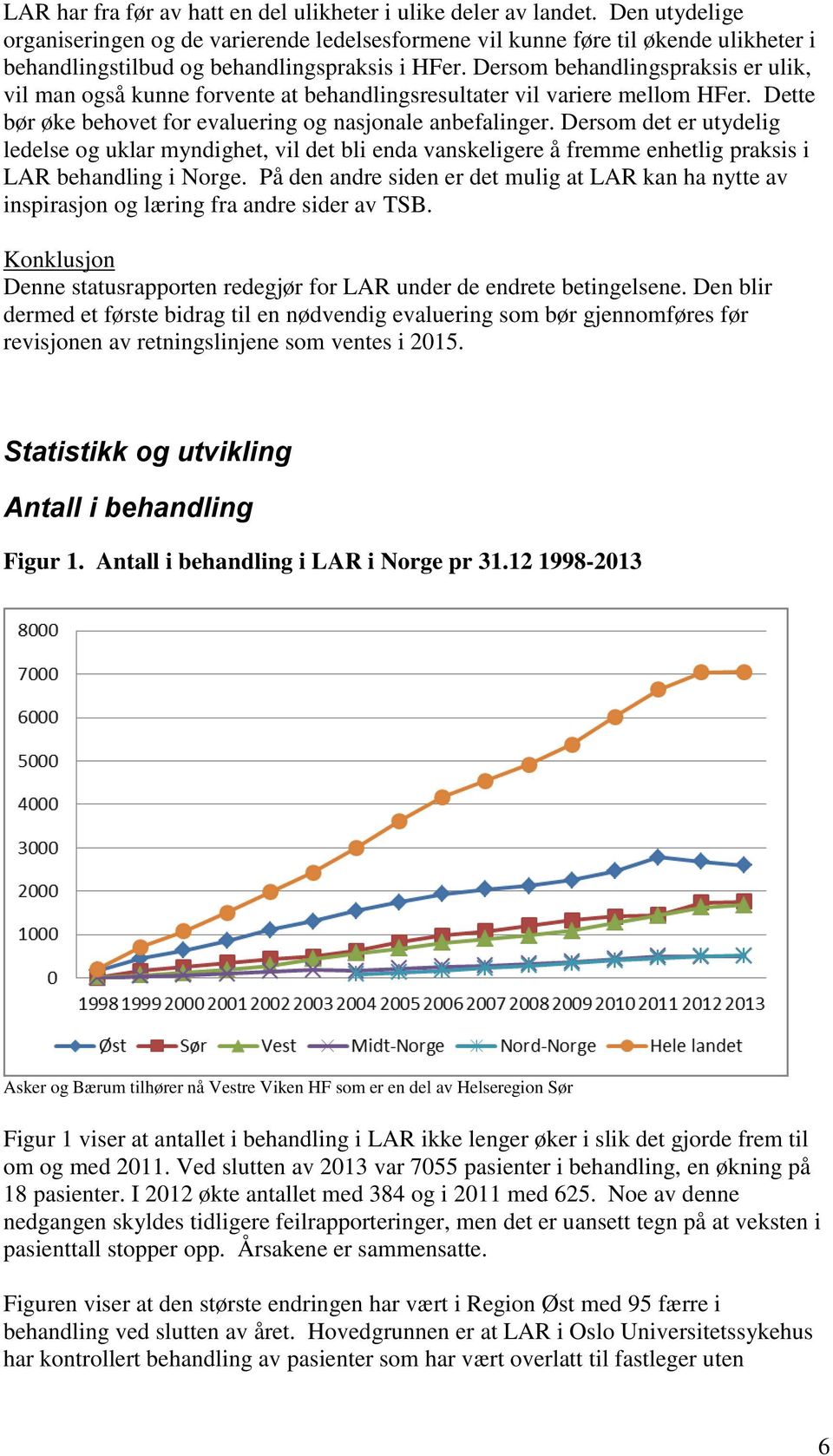 Dersom behandlingspraksis er ulik, vil man også kunne forvente at behandlingsresultater vil variere mellom HFer. Dette bør øke behovet for evaluering og nasjonale anbefalinger.