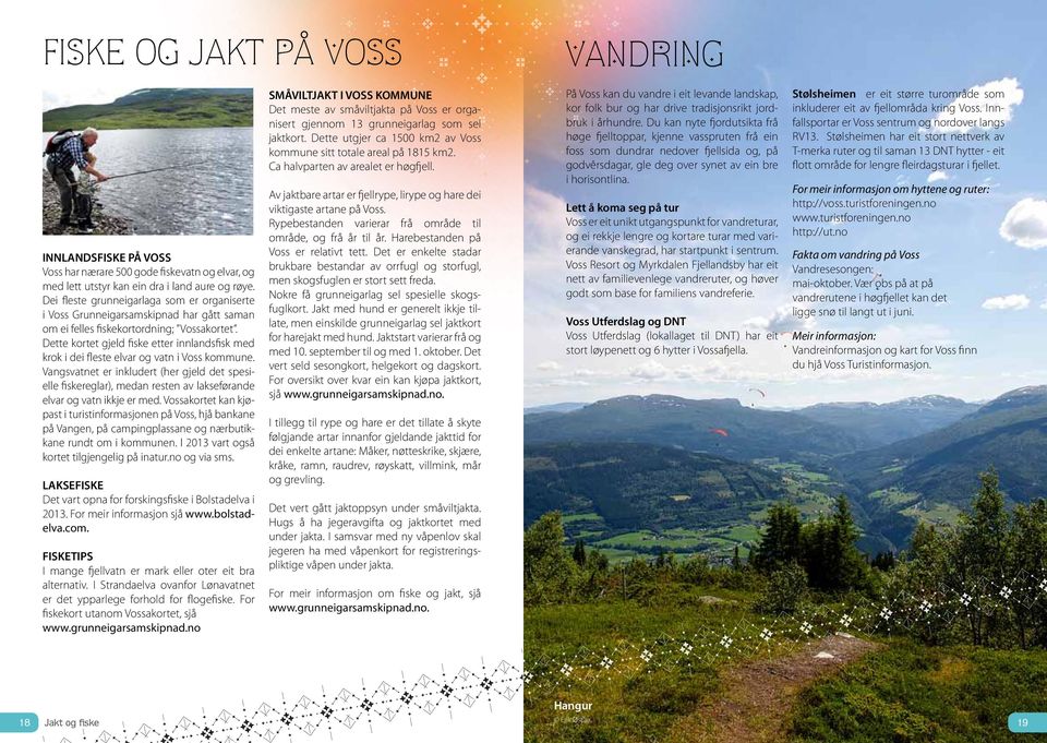 Dette kortet gjeld fiske etter innlandsfisk med krok i dei fleste elvar og vatn i Voss kommune.