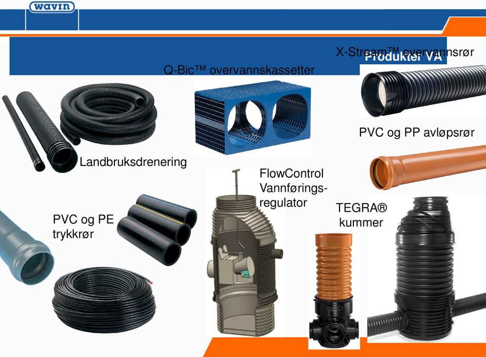 Landbruksdrenering PVC og PE trykkrør