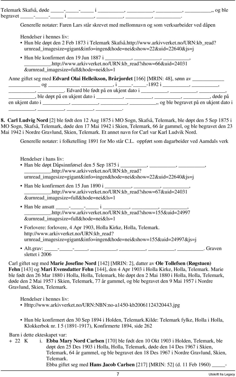 show=66&uid=24031 Anne giftet seg med Edvard Olai Helleikson, Brårjordet [166] [MRIN: 48], sønn av og, i - -1892 i,,,.