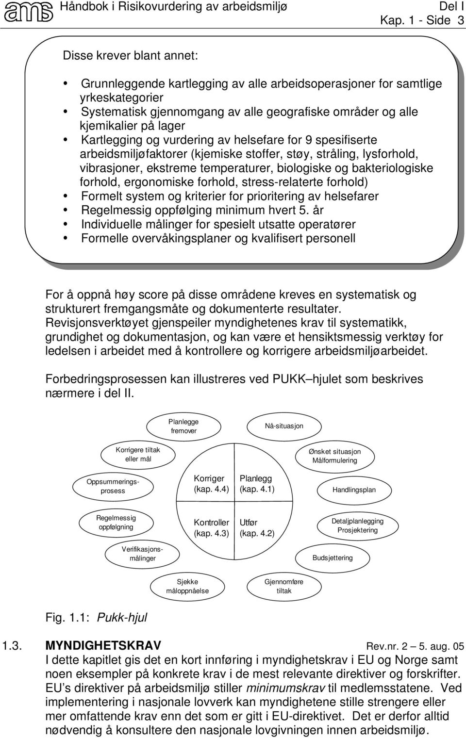 Kartlegging og vurdering av helsefare for 9 spesifiserte arbeidsmiljøfaktorer (kjemiske stoffer, støy, stråling, lysforhold, vibrasjoner, ekstreme temperaturer, biologiske og bakteriologiske forhold,