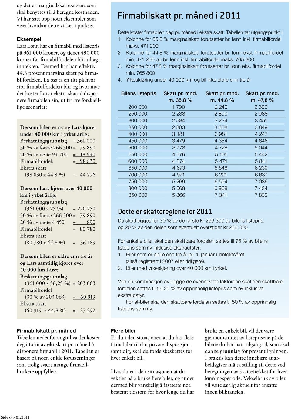 Dermed har han effektiv 44,8 prosent marginalskatt på firmabilfordelen.