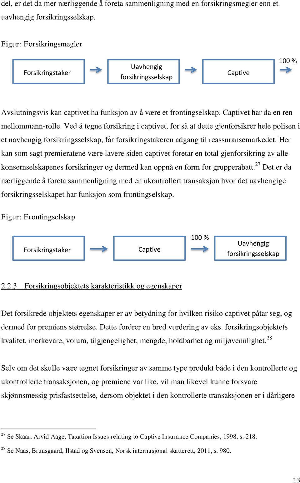 Ved å tegne forsikring i captivet, for så at dette gjenforsikrer hele polisen i et uavhengig forsikringsselskap, får forsikringstakeren adgang til reassuransemarkedet.