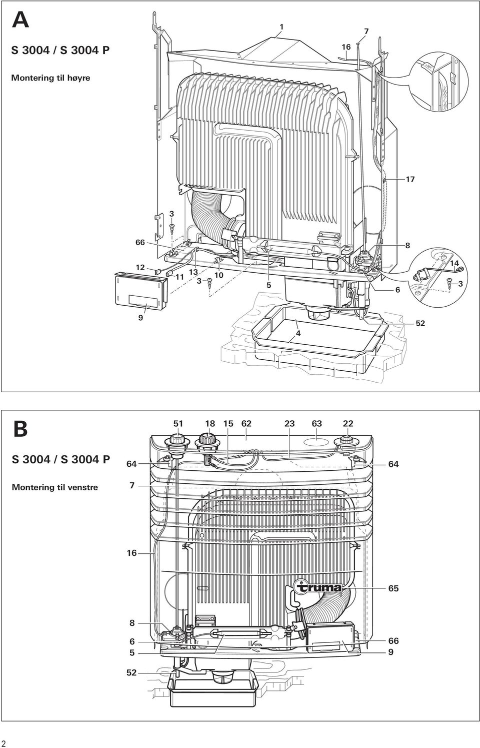 6 22 S 004 / S 004 P Montering