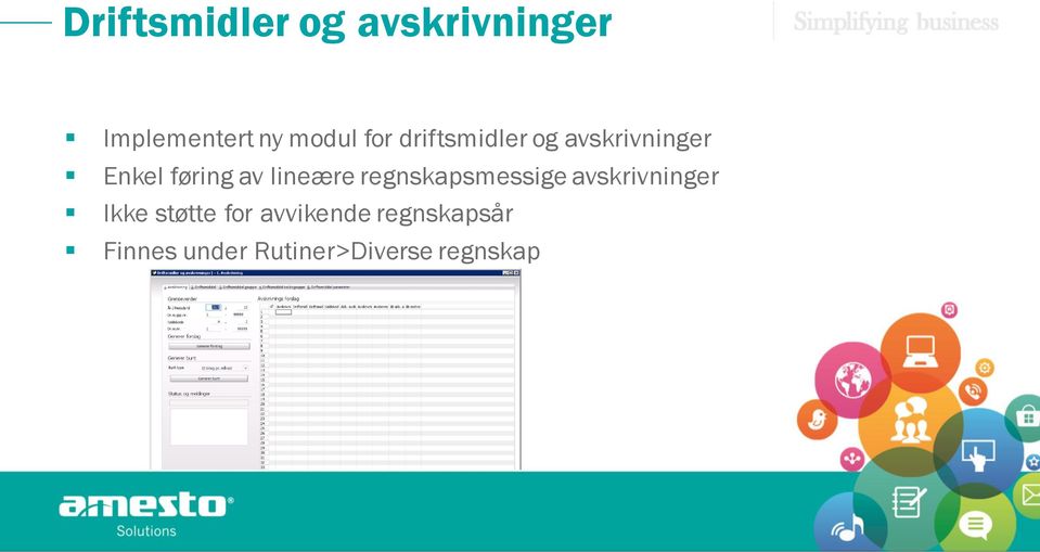 lineære regnskapsmessige avskrivninger Ikke støtte