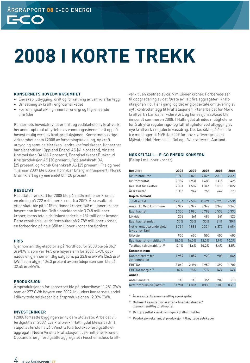 Konsernets øvrige virksomhet besto i 2008 av forretningsutvikling, ny kraftutbygging samt deleierskap i andre kraftselskaper.