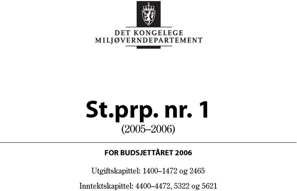 2006 Utgiftskapittel: 1400