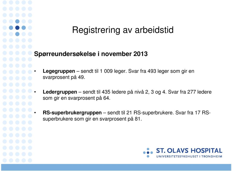 Ledergruppen sendt til 435 ledere på nivå 2, 3 og 4.