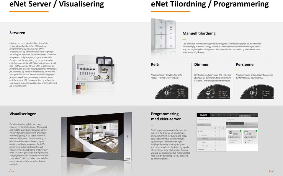 Fordelen for installatøren: Med den integrerte konfigurasjonsprogramvaren enet Connect, blir igangkjøring og programmering enkel og oversiktlig.