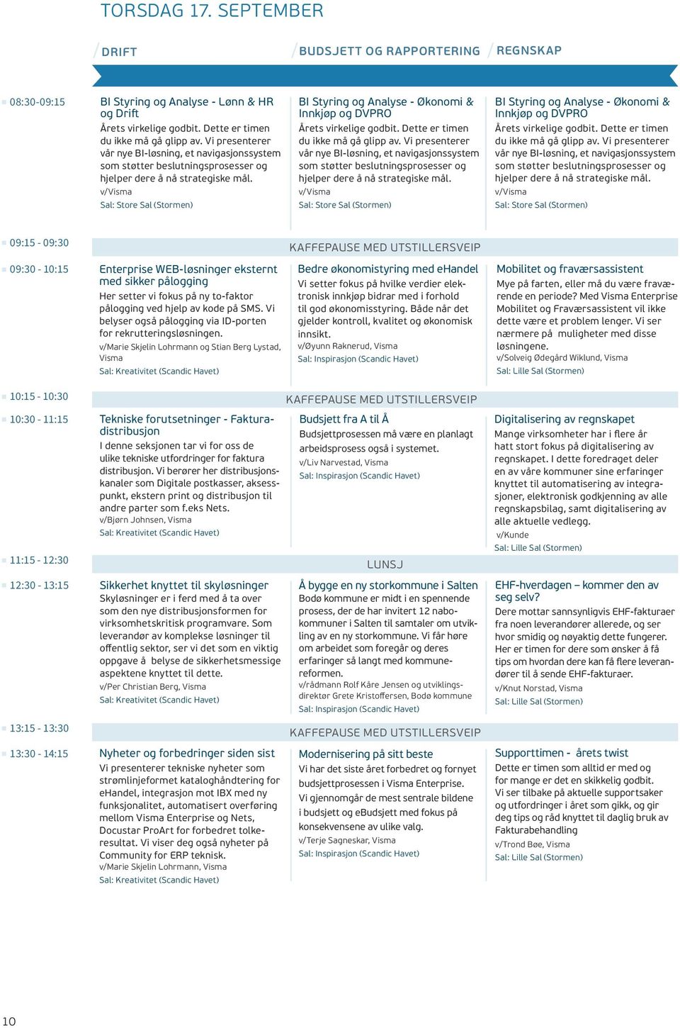 og DVPRO 09:15-09:30 09:30-10:15 Enterprise WEB-løsninger eksternt med sikker pålogging Her setter vi fokus på ny to-faktor pålogging ved hjelp av kode på SMS.