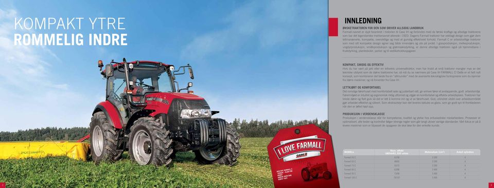 Farmall C er arbeidsvillige traktorer som med sitt kompakte design egner seg både innendørs og ute på jordet.