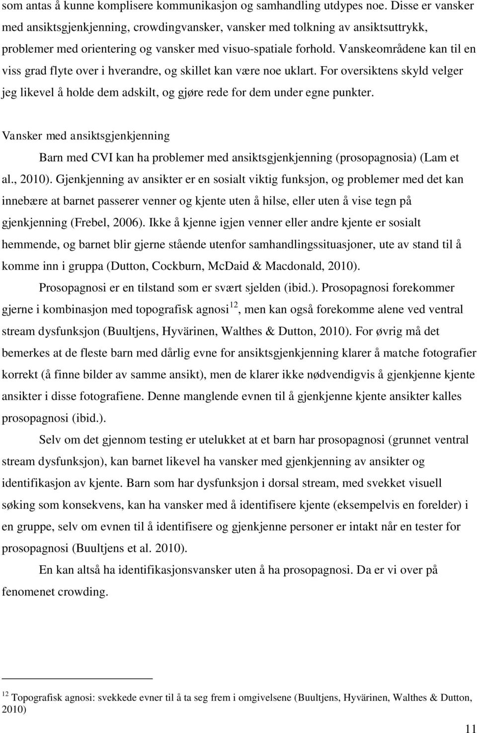 Vanskeområdene kan til en viss grad flyte over i hverandre, og skillet kan være noe uklart. For oversiktens skyld velger jeg likevel å holde dem adskilt, og gjøre rede for dem under egne punkter.