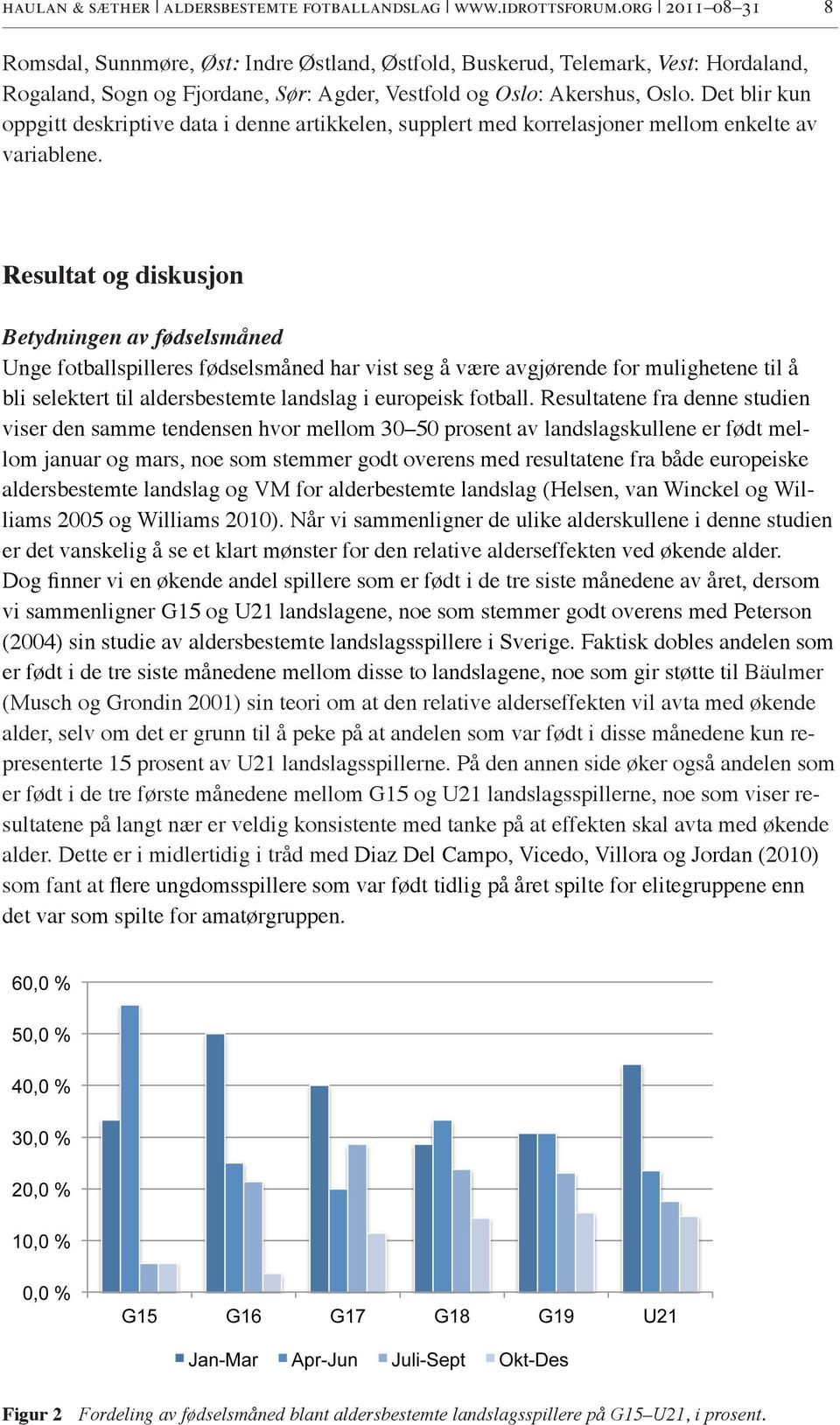 Det blir kun oppgitt deskriptive data i denne artikkelen, supplert med korrelasjoner mellom enkelte av variablene.