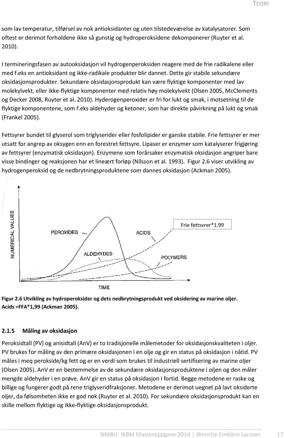 Dette gir stabile sekundære oksidasjonsprodukter.