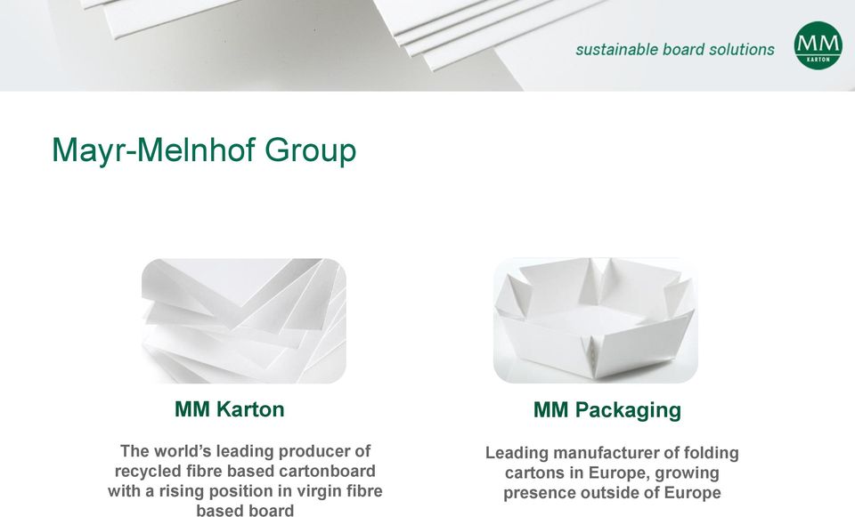 virgin fibre based board MM Packaging Leading manufacturer