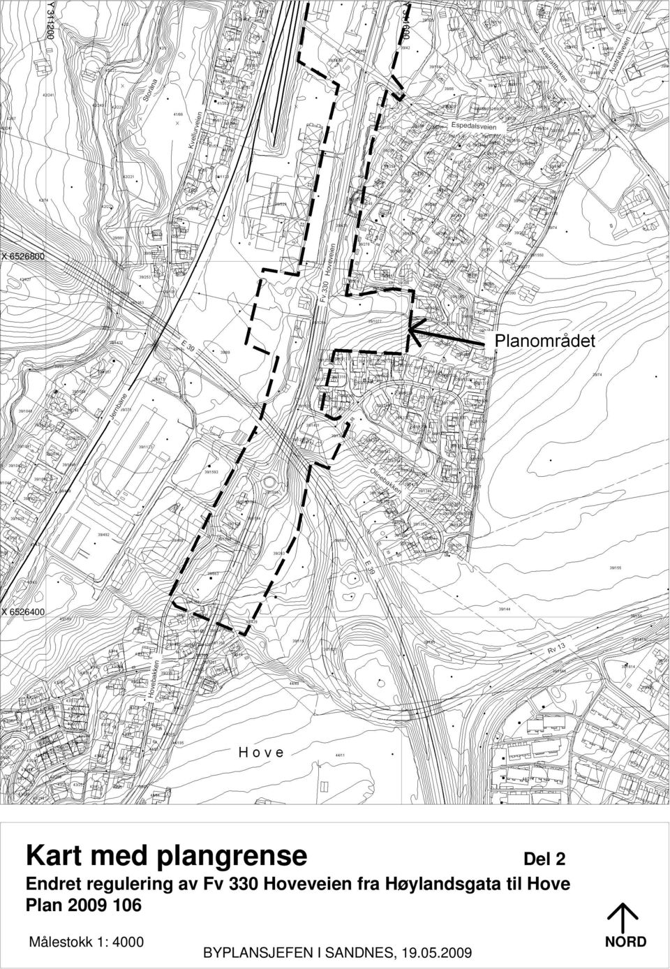 Hoveveien fra Høylandsgata til Hove Plan 2009 106