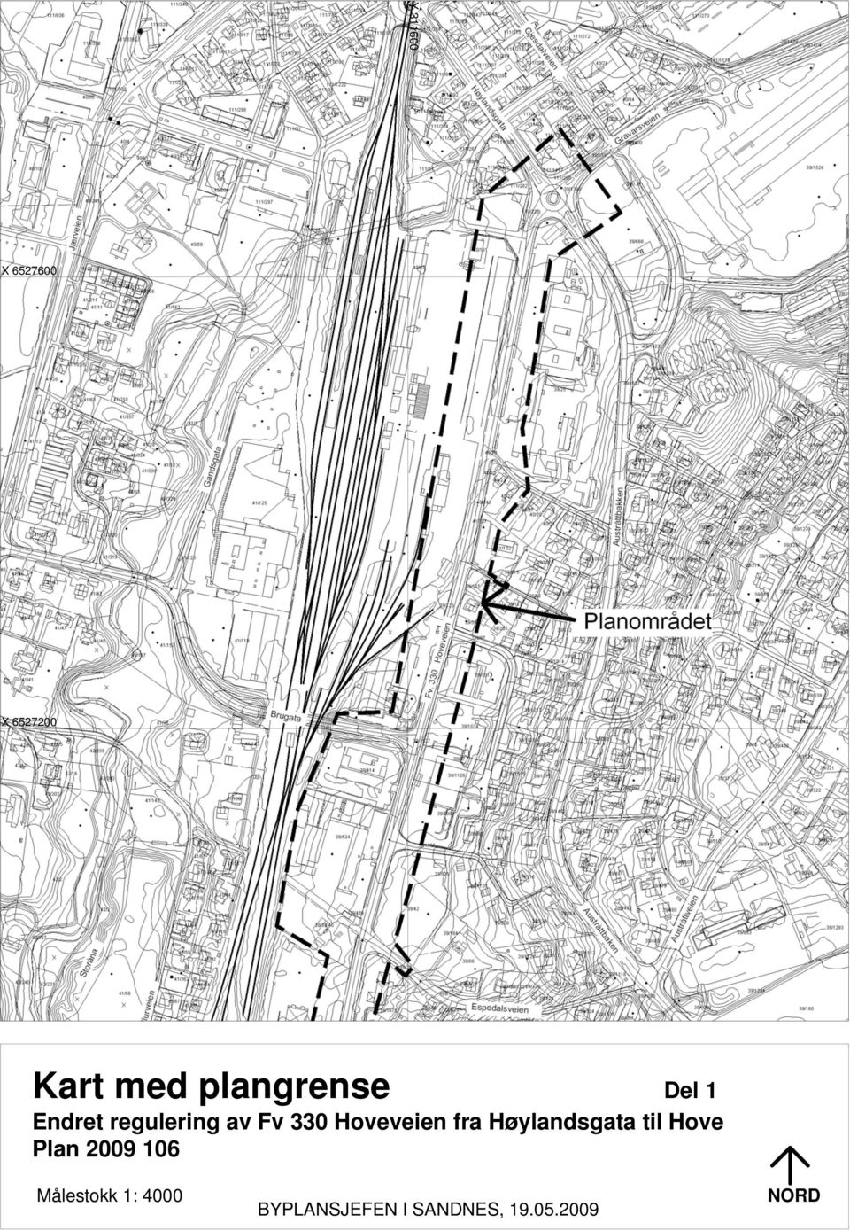 Hoveveien fra Høylandsgata til Hove Plan 2009