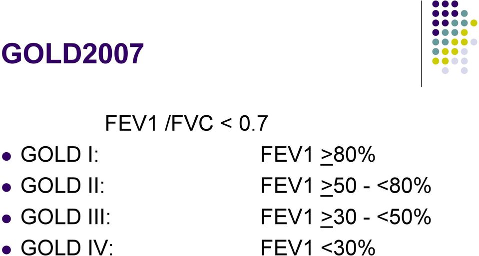 II: FEV1 >50 - <80% GOLD