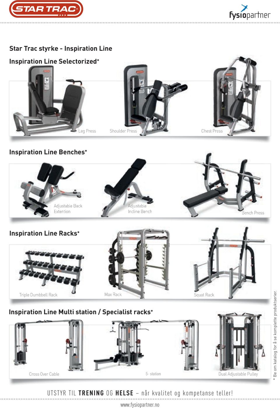 Inspiration Line Racks* Triple Dumbbell Rack Max Rack Squat Rack Inspiration Line Multi station /