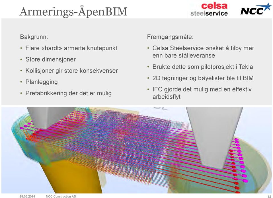 ønsket å tilby mer enn bare stålleveranse Brukte dette som pilotprosjekt i Tekla 2D tegninger og