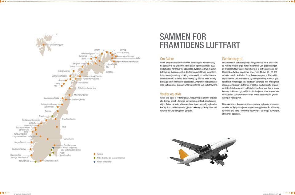 Dette inkluderer tårn og kontrollsentraler, bakketjeneste og utvikling av servicetilbud ved lufthavnene.