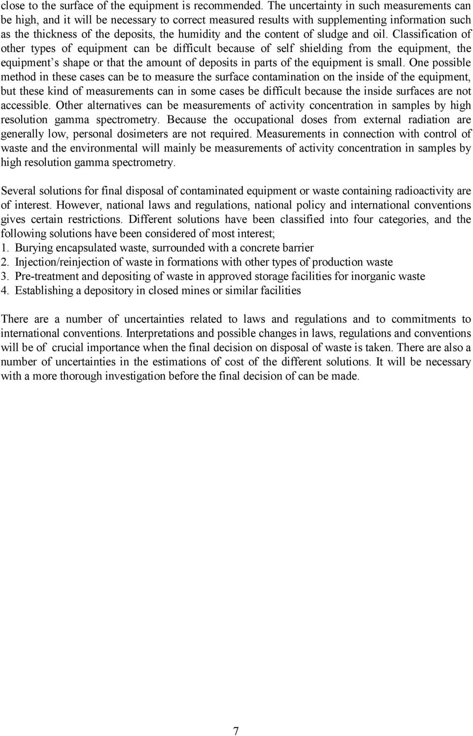 content of sludge and oil.