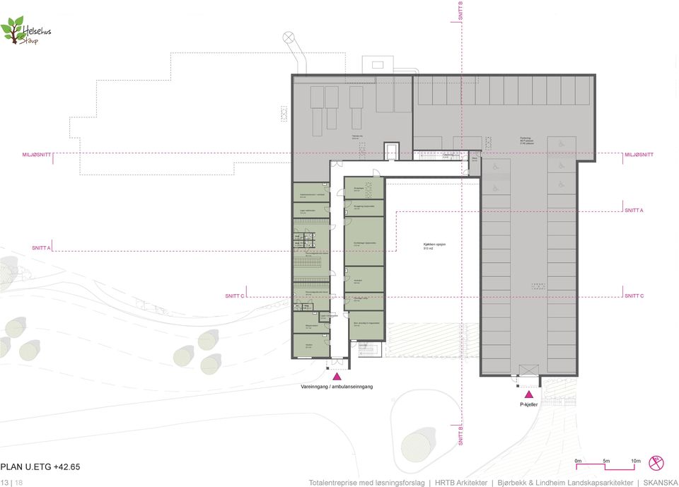 m2 Personalgarderobe damer 69,3 m2 Verksted 29,9 m2 SNITT C Personalgarderobe herrer 30,9 m2 Fjernlager utstyr 20,4 m2 wc dusj A: 1,9 m 2 A: 2,3 m 2 v/moppevask 2,9 m2 Moppevaskeri