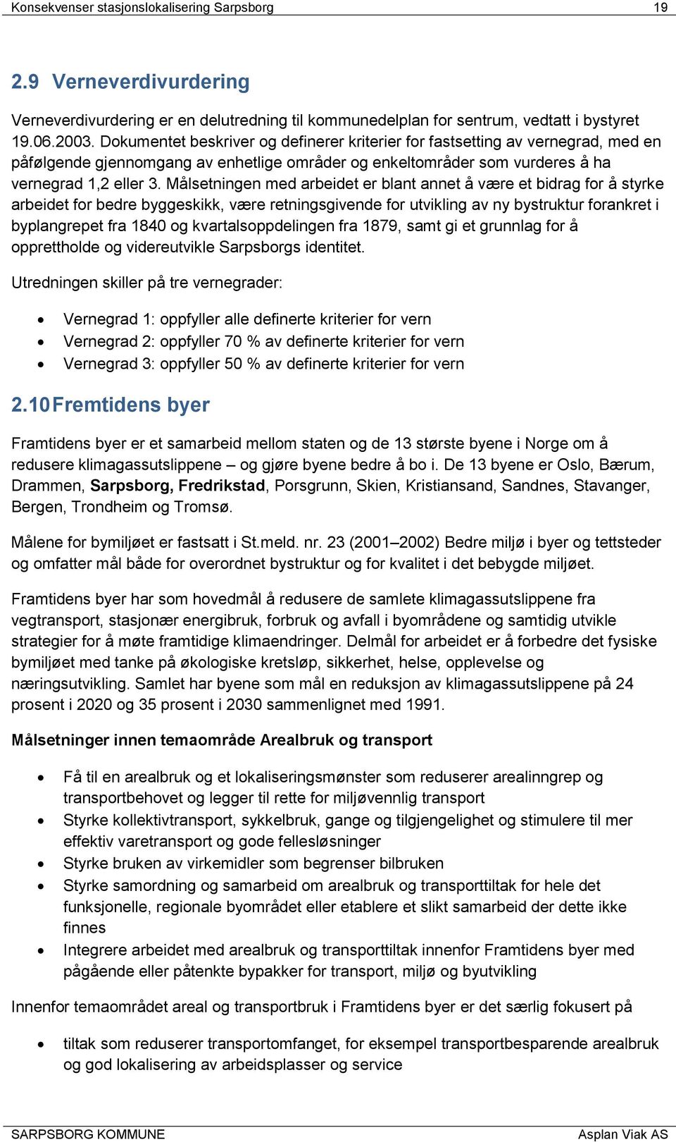 Målsetningen med arbeidet er blant annet å være et bidrag for å styrke arbeidet for bedre byggeskikk, være retningsgivende for utvikling av ny bystruktur forankret i byplangrepet fra 1840 og