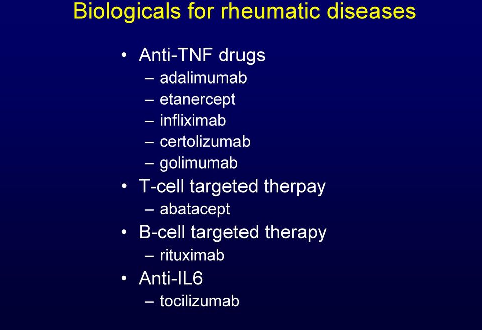 certolizumab golimumab T-cell targeted therpay