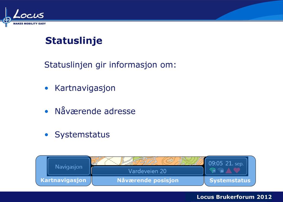 Nåværende adresse Systemstatus