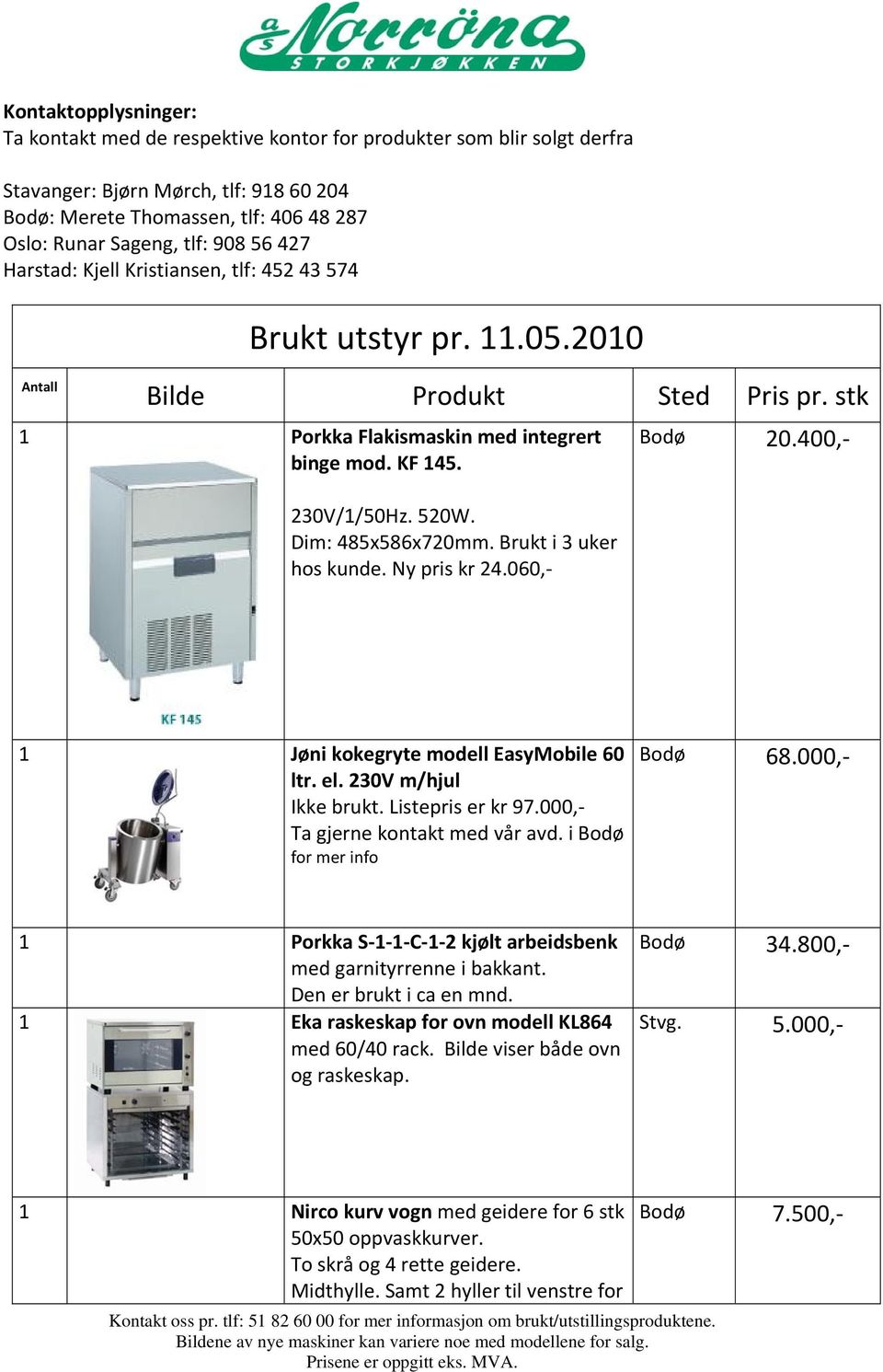 Dim: 485x586x720mm. i 3 uker hos kunde. Ny pris kr 24.060, Bodø 20.400, 1 Jøni kokegryte modell EasyMobile 60 ltr. el. 230V m/hjul Ikke brukt. Listepris er kr 97.000, Ta gjerne kontakt med vår avd.