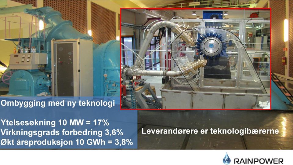 Virkningsgrads forbedring 3,6% Økt