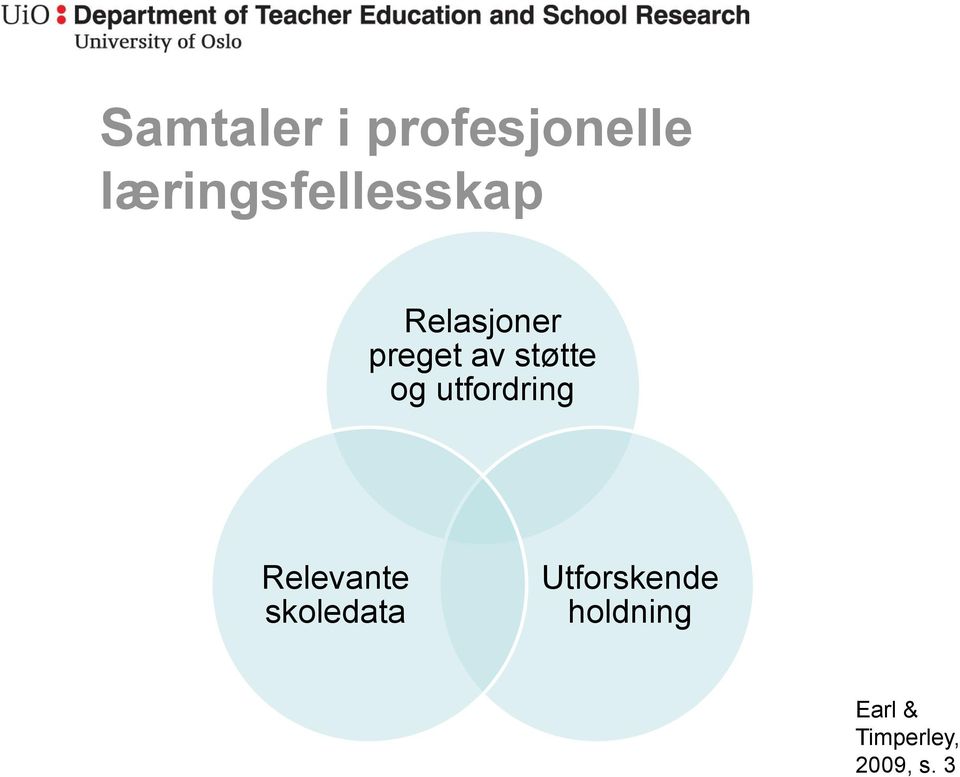 støtte og utfordring Relevante