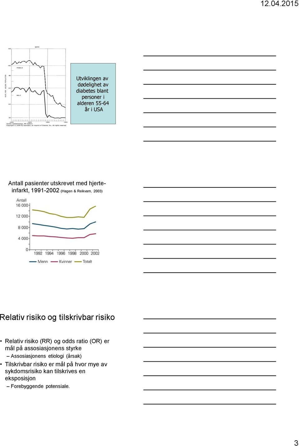 Relativ risiko (RR) og odds ratio (OR) er mål på assosiasjonens styrke Assosiasjonens etiologi (årsak)