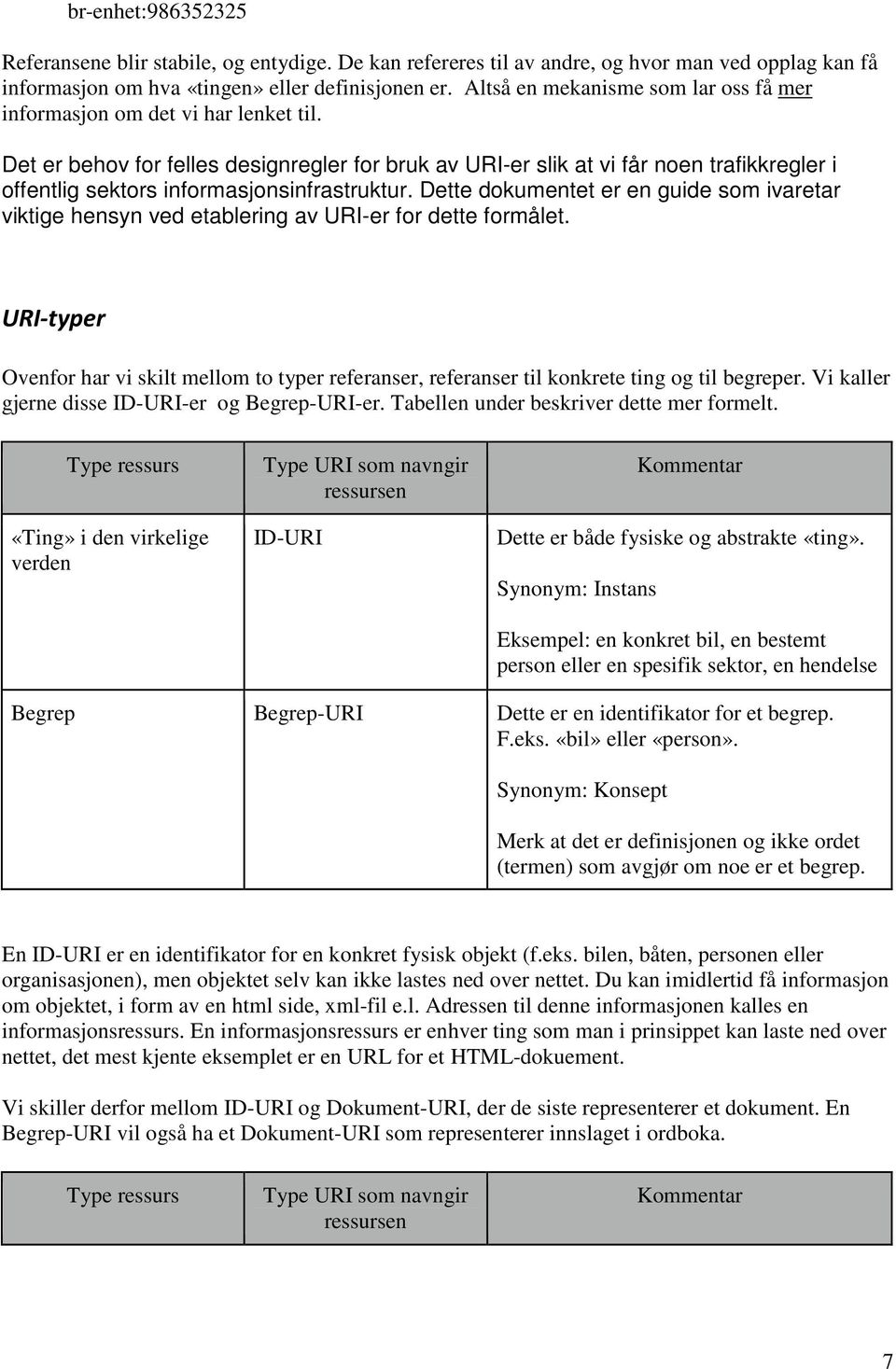 Det er behov for felles designregler for bruk av URI-er slik at vi får noen trafikkregler i offentlig sektors informasjonsinfrastruktur.