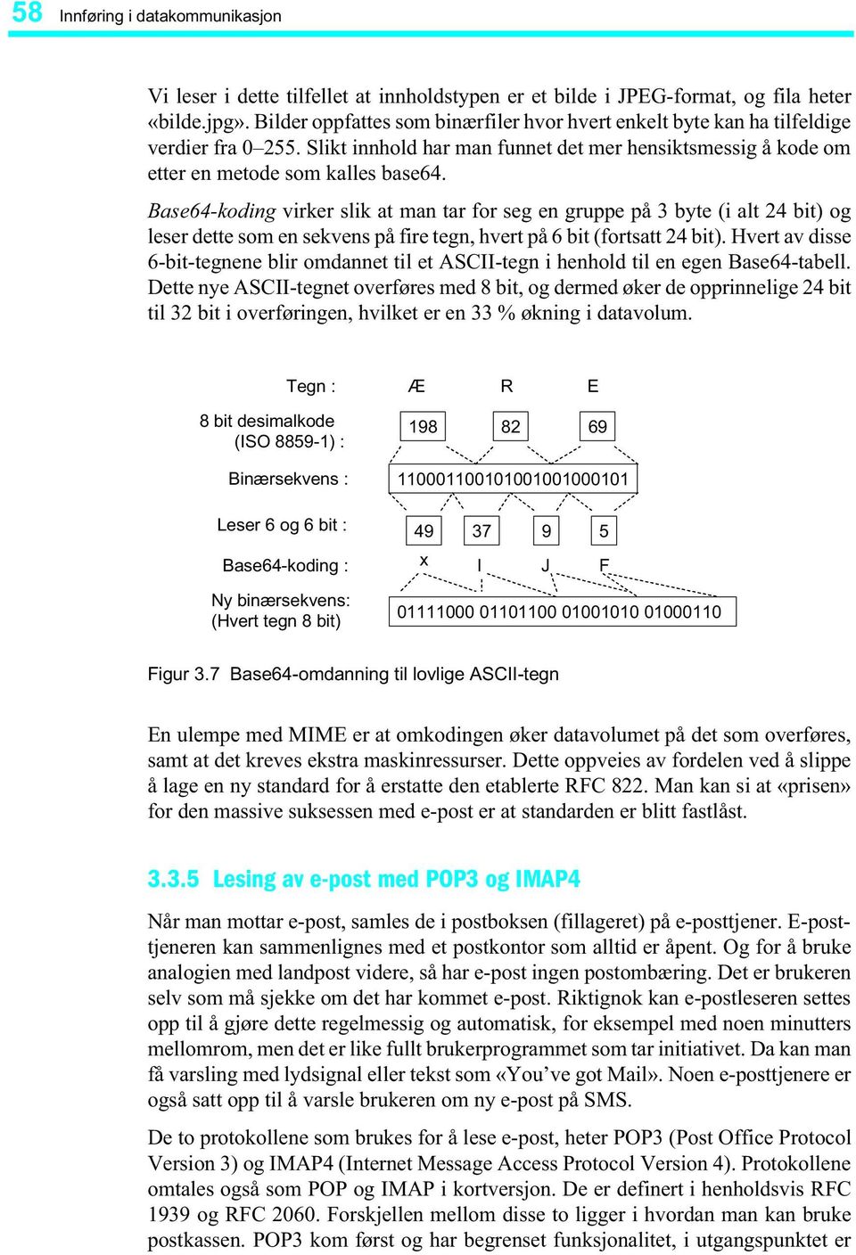 Base64-koding virker slik at man tar for seg en gruppe på 3 byte (i alt 24 bit) og leser dette som en sekvens på fire tegn, hvert på 6 bit (fortsatt 24 bit).