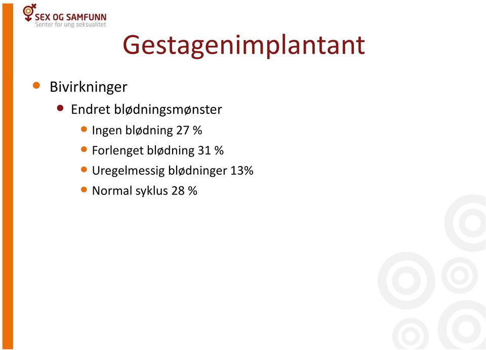 blødning 27 % Forlenget blødning 31