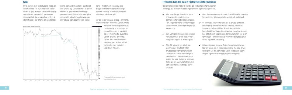 Et gap opp er som regel et styrkesignal og er lett å identifisere i bar charts og candlestick charts, som vi behandler i kapittelet Bar Charts og Candlesticks.