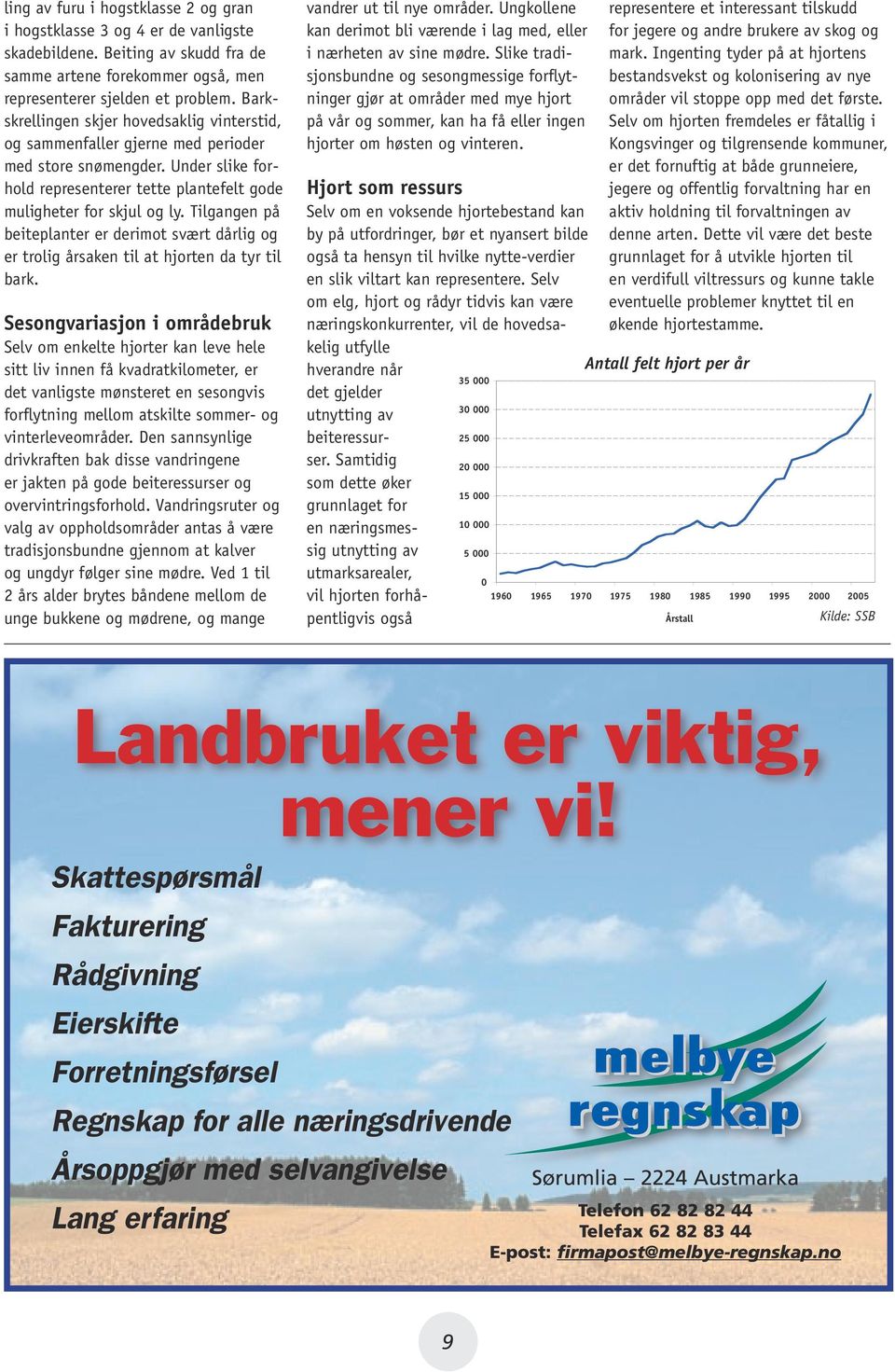 Tilgangen på beiteplanter er derimot svært dårlig og er trolig årsaken til at hjorten da tyr til bark.