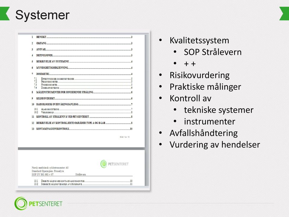 Kontroll av tekniske systemer