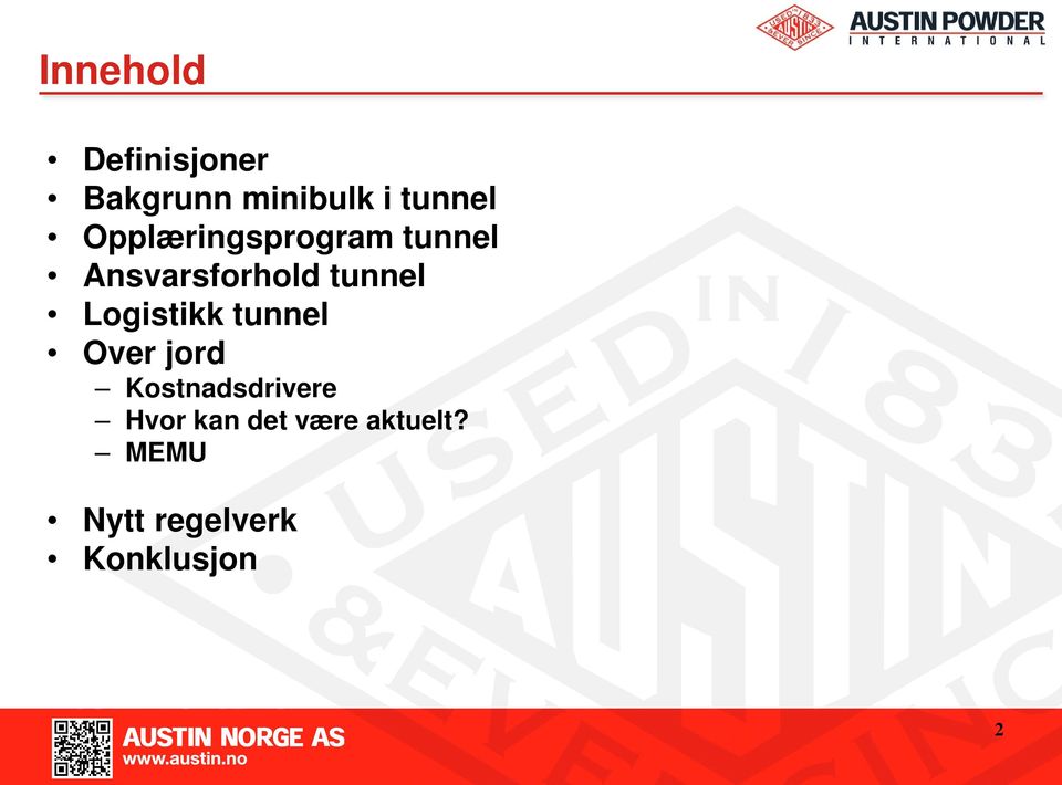 Logistikk tunnel Over jord Kostnadsdrivere Hvor