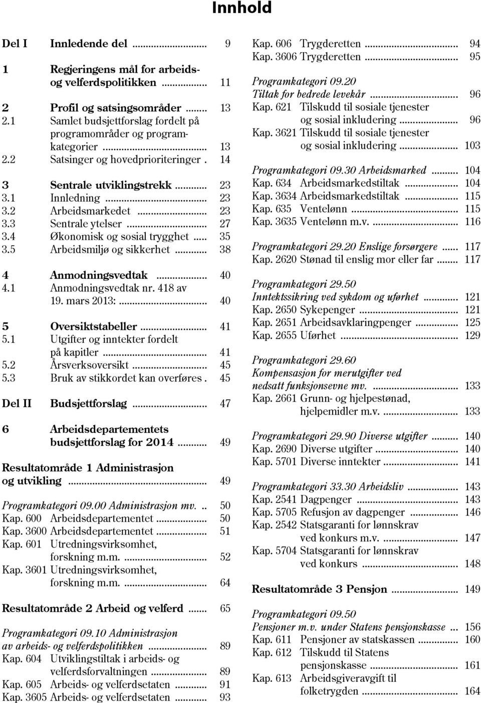 5 Arbeidsmiljø og sikkerhet... 38 4 Anmodningsvedtak... 40 4.1 Anmodningsvedtak nr. 418 av 19. mars 2013:... 40 5 Oversiktstabeller... 41 5.1 Utgifter og inntekter fordelt på kapitler... 41 5.2 Årsverksoversikt.