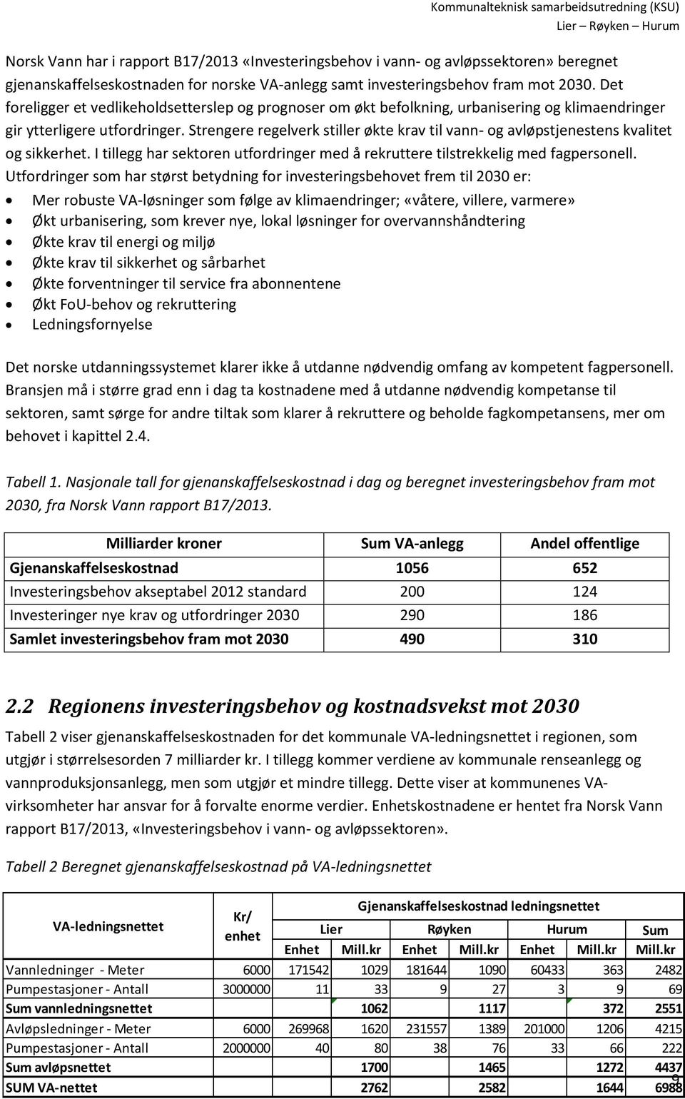 Strengere regelverk stiller økte krav til vann- og avløpstjenestens kvalitet og sikkerhet. I tillegg har sektoren utfordringer med å rekruttere tilstrekkelig med fagpersonell.