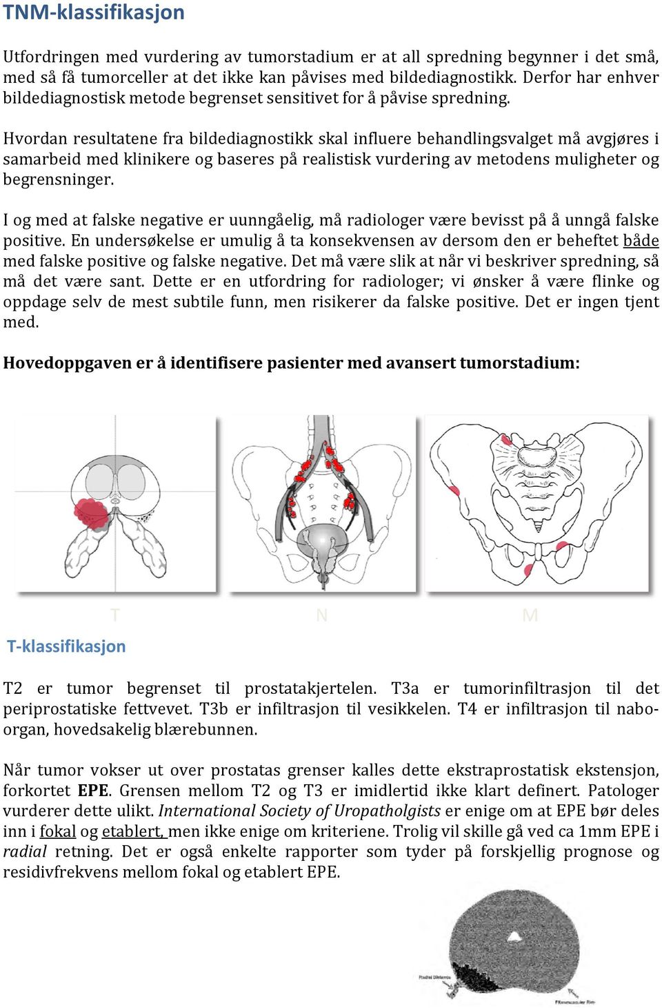 Hvordan resultatene fra bildediagnostikk skal influere behandlingsvalget må avgjøres i samarbeid med klinikere og baseres på realistisk vurdering av metodens muligheter og begrensninger.